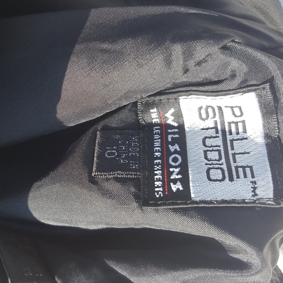 Vintage Black Leather Midi Skirt - Size 10 - Picture 3 of 4